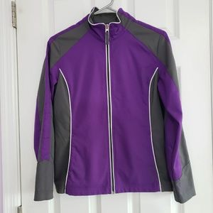 Purple Tracksuit Zip-Up Jacket